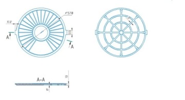 Крышка септика Round Garden - черный полимер