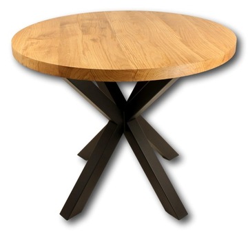 STÓŁ STOLIK KUCHENNY LITY DĄB 100 CM LOFT