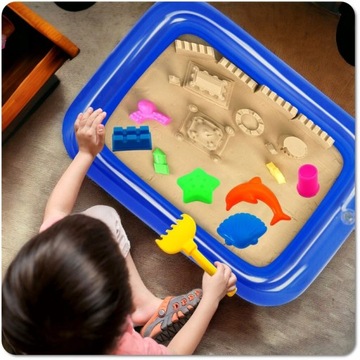 СУПЕР МЯГКИЙ КИНЕТИЧЕСКИЙ ПЕСОК НАБОР XXL ДЛЯ БАССЕЙНА ПЕСОЧНИЦА ИГРУШКИ ФОРМА