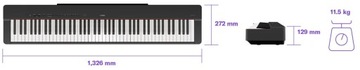 YAMAHA P-225 WH Фортепиано + педаль для фортепиано + подставка