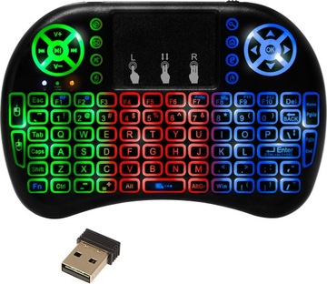 KLAWIATURA MINI BLOW BEZPRZEWODOWA SMART TV LED PODŚWIETLENIE TOUCHPAD