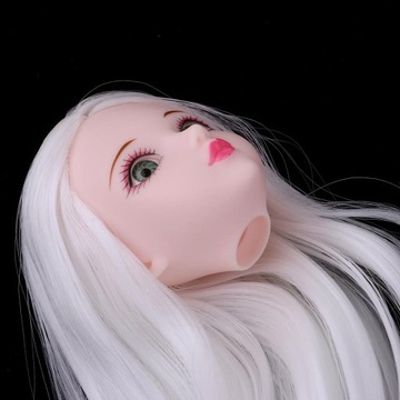 1/6 Głowa Sculpt z białą peruką do wymiany