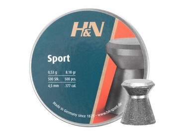 Śrut 4,5 mm diabolo H&N Sport Glatt 500 szt. (92314500005H)