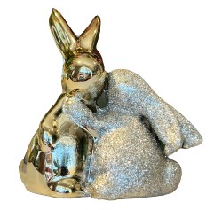 KRÓLIK ZAJĄC CERAMICZNY FIGURKA WIELKANOC