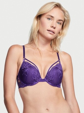 Biustonosz Victoria's Secret push-up ozdobne paski 75C (34C)