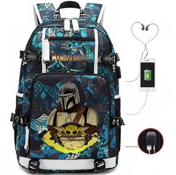 PLECAK A4 STICH UNIKAT WODOODPORNY USB WZORY