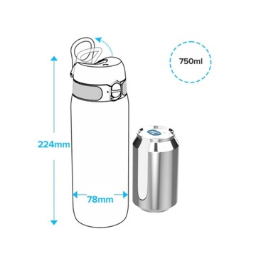 Спортивная бутылка для воды ION8 без BPA, 750 мл