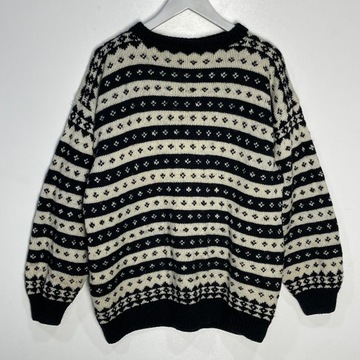 Sweter Wełna HANDMADE OVERSIZE M / L