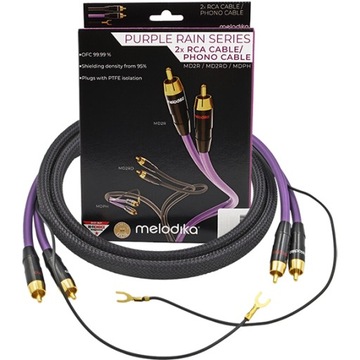 MELODIKA MDPH10 KABEL GRAMOFONOWY PHONO 2RCA CINCH - 2RCA CINCH 1.0M