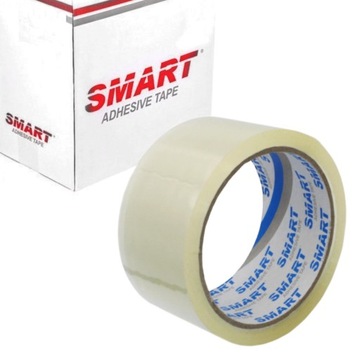 ЛЕНТА ЦВЕТНАЯ ПРОЗРАЧНАЯ УПАКОВОЧНАЯ 48х50 SMART 48/50 36 ШТ КАРТОН