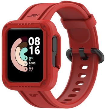 PASEK Z ETUI MOCNY DO XIAOMI REDMI WATCH 2 LITE / MI WATCH LITE - CZERWONY