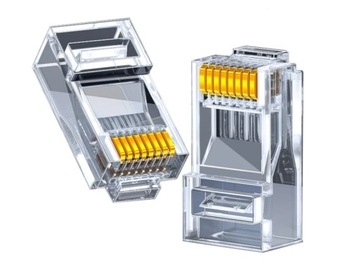 100x WTYK WTYCZKA RJ45 8P8C ZŁĄCZE ethernet 100szt WOREK
