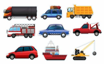 Magnesy na lodówkę dla dzieci zestaw4S AUTA