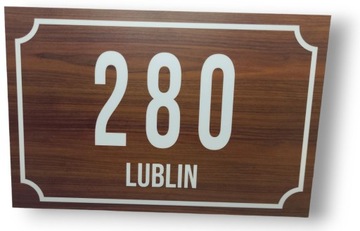 НОМЕР ДОМА 32х21см АДРЕСНАЯ ТАБЛИЧКА ДЕРЕВЯННАЯ ДОСКА С НОМЕРОМ ДОМА