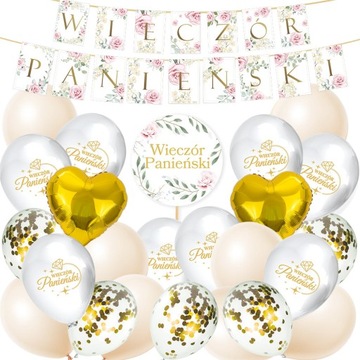 Dekoracje Na Wieczór Panieński Ozdoby Balonowe Topper Na Tort Baner Ozdobny