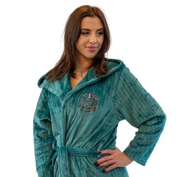 ГАРРИ ПОТТЕР Слизеринский БАННЫЙ ХАЛАТ Зеленый женский подарок Хогвартсу S/M