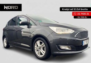 Ford C-MAX II Grand C-MAX Facelifting 1.5 TDCi ECOnetic 105KM 2015 Ford C-MAX Bezwypadkowy, Gwarancja 12m Nowy rozrzad, Titanium, Kredytowanie