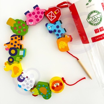 NAWLEKANKA KLOCKI MONTESSORI FARMA ZWIERZAK WOOPIE