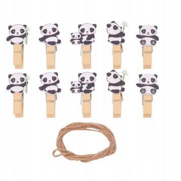 Girlanda dekoracyjna z klipsem Panda Snack 60 szt