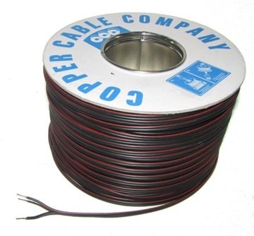 Przewód SMYp 2x0,22 mm2 czarny 10m.