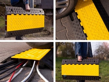 ЗАЩИТНЫЙ РАЗВЕТ КАБЕЛЯ РЕЗИНОВЫЙ ПОРОГ ПЛАТФОРМА ПОКРЫТИЕ КАБЕЛЯ 3 КАНАЛА ДО 10 ТОНН