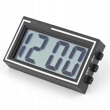 MINI SAMOCHODOWY ZEGAR CYFROWY LCD CZARNY