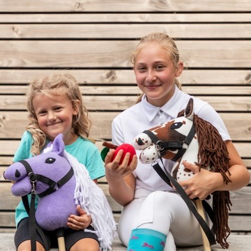 Лошадь на палке Hobby Horse Skippi A5 Таранто гнедая и пегая Недоуздок и поводья