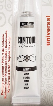 BIAŁA KONTURÓWKA akrylowa relief 20 ml - PENTART