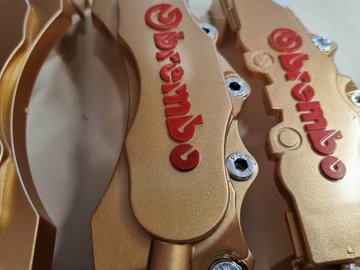 3D чехлы на тормозные суппорты BREMBO M+S - Золото