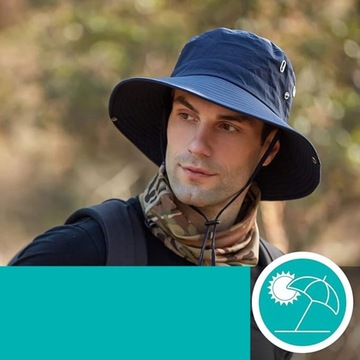 МУЖСКАЯ ШИРОКОПОЛАЯ ШЛЯПА С УФ-ЗАЩИТОЙ, СКЛАДНАЯ