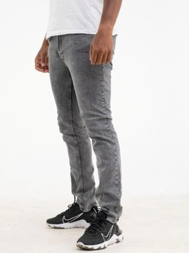 SPODNIE MĘSKIE JEANSOWE DENIM PL STYLOWE Croll Classic Slim 6187 Czarne 31