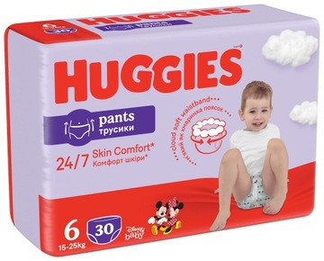 HUGGIES Pieluchomajtki Pants 6 (15-25kg) 30 szt