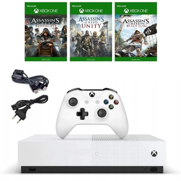 XBOX ONE S ALL DIGITAL 1TB/1000GB + PAD + 3xGRY