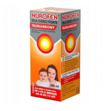 Nurofen Forte z truskawka - 100 ml - ibuprofen