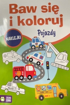 Baw się i koloruj - Pojazdy Zielona Sowa OUTLET