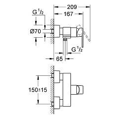 Смеситель для душа Grohe Quadra