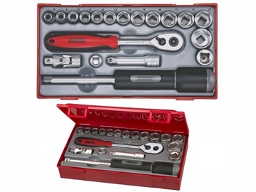 Zestaw kluczy nasadowych 19el 3/8 TENGTOOLS TT3819