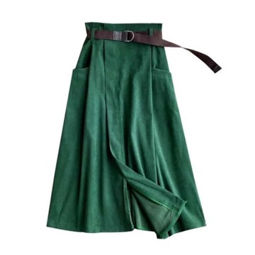 Women Casual Skirts Spring Autumn Solid High Waist