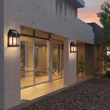 Настенный светодиодный светильник на солнечных батареях с датчиком движения и сумерек + лампочка