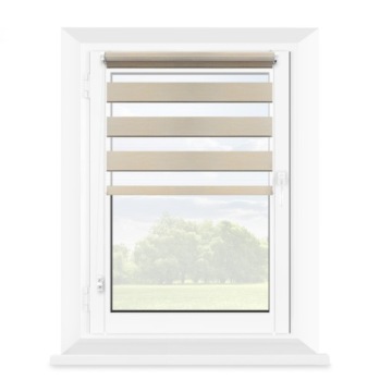 ROLETA NOC DZIEŃ 36X140CM WYMIAR BEŻOWY