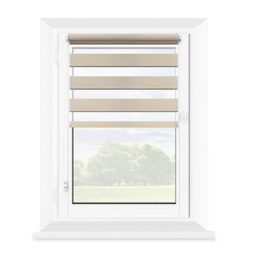 ROLETA NOC DZIEŃ 71X215CM WYMIAR BEŻOWY