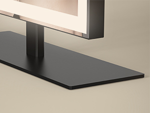 Зеркало для макияжа с внутренней светодиодной подсветкой 34*25см черное