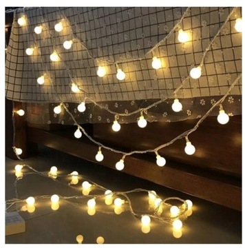 Гирлянда для террасы, струна, 15 м, 50 шт, LED B