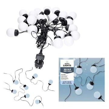 Girlanda Party Lights barwa zimna 20 kulek 9.5m