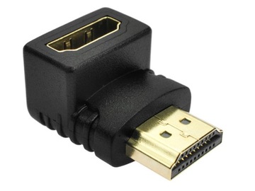 ADAPTER PRZEJŚCIÓWKA PRZELOTKA KĄTOWY ŁAMANY DOLNY 90° WTYK GNIAZDO HDMI