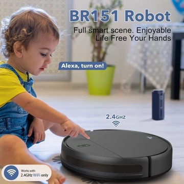 Робот-пылесос Бесшумное управление приложениями Самозарядка Интеллектуальный