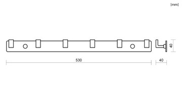 ВЕШАЛКА С КРЮЧКАМИ ДЛЯ ОДЕЖДЫ, ЧЕРНЫЙ LOFT