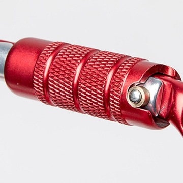 Aluminiowy karabinek wspinaczkowy z karabińczykiem Czerwony