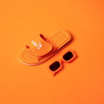 ТАПОЧКИ МУЖСКИЕ на липучке KUBOTA 44 ОРАНЖЕВЫЙ КОМФОРТНЫЙ СВЕТ ДЛЯ ДОМА 44