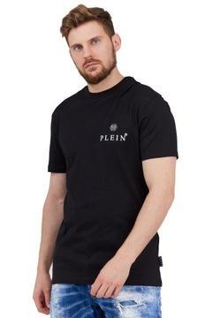 PHILIPP PLEIN - CZARNY t-shirt męski SS ICONIC XXL